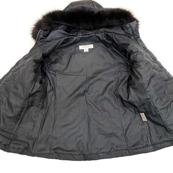 1 MADISON Fox Trim Feather Down Jacket - Picture 6 of 11